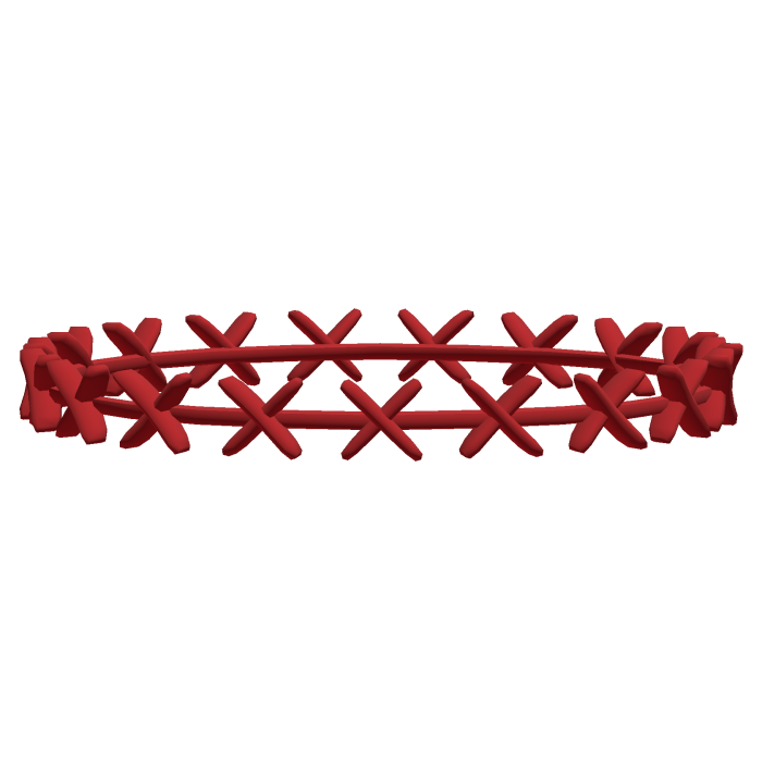 🐾 zombie stitch choker cute emo goth red