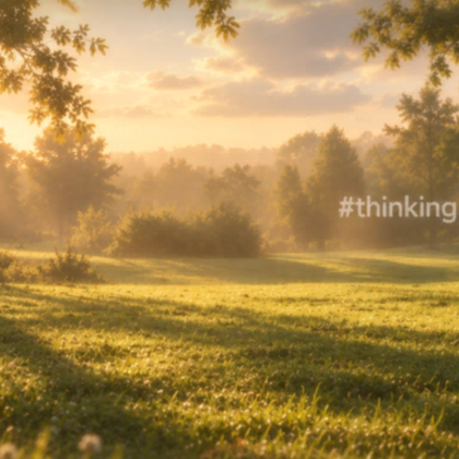 Thinking Text Sunny Nature Forest Meme Background