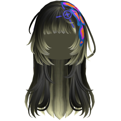 Yellow Heatwave Crosshair Punk Flowy Girl Hair