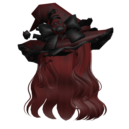 Red Kawaii Witch Halloween Hair