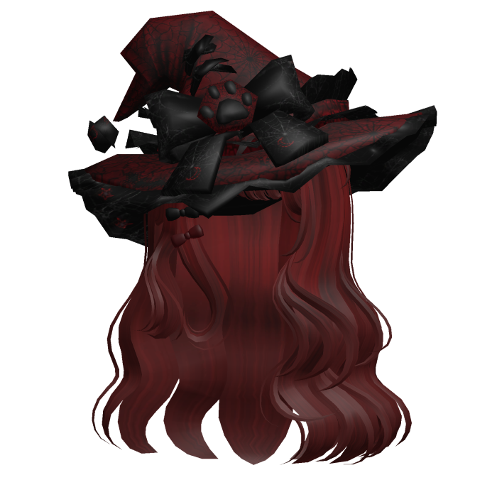 Red Kawaii Witch Halloween Hair