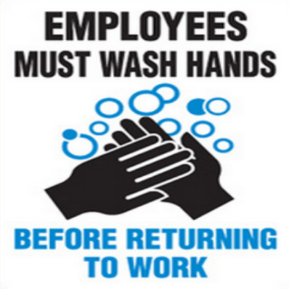 "Employees Must Wash Hands" Sign Roblox decal