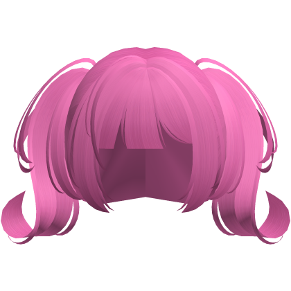 Hot Pink Swirled Messy Pigtails