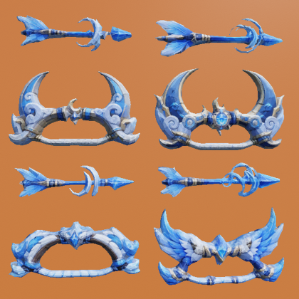 16 Free Low Poly Evolving Bow & Arrow Models