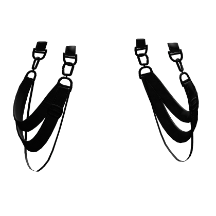 Dark Black Elite Suspender Waist Straps thumbnail
