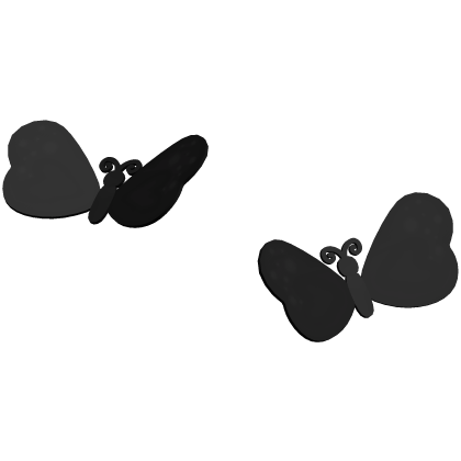 ♡ kawaii black double butterfly bubbly hair clip Roblox item