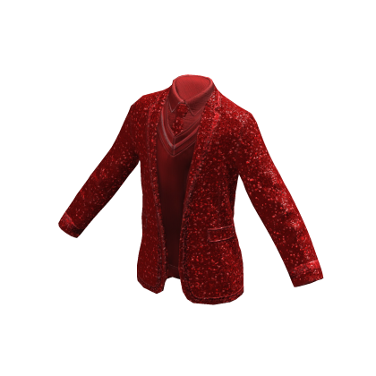 Sparkling Party Suit Jacket | Red