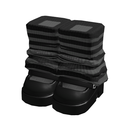 Doll Platform Leg Warmers Black / Grey
