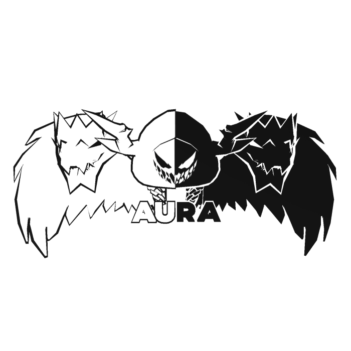 Cartoony Black&White Hood Aura Dragon Wings Combo