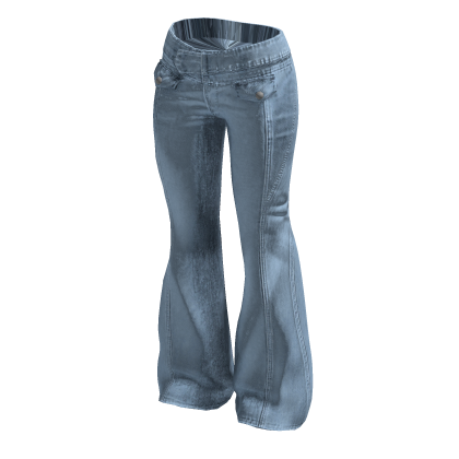 Washed Wide Leg Jeans (Light Blue)