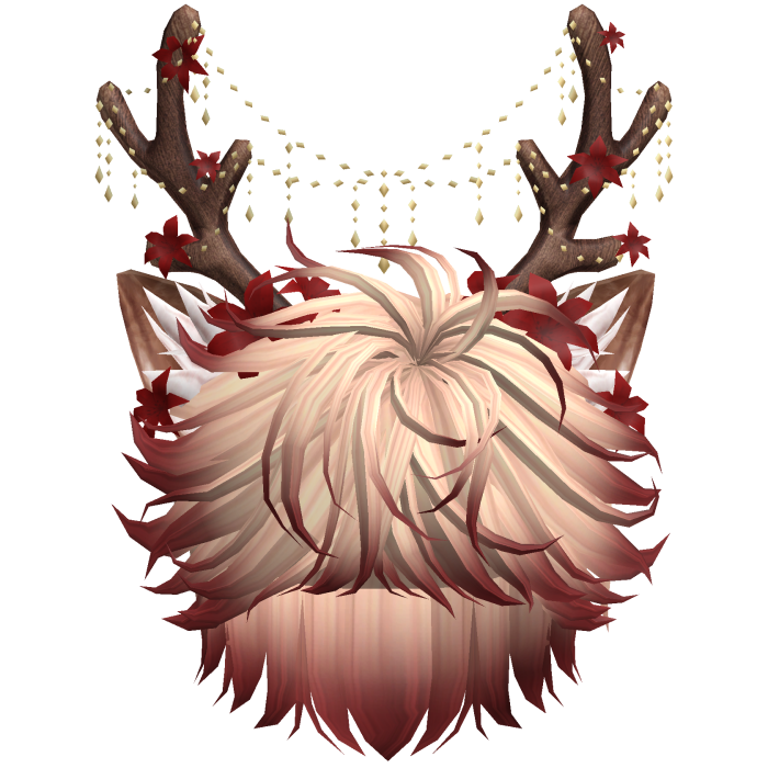 Christmas Messy Hair w/ Antlers