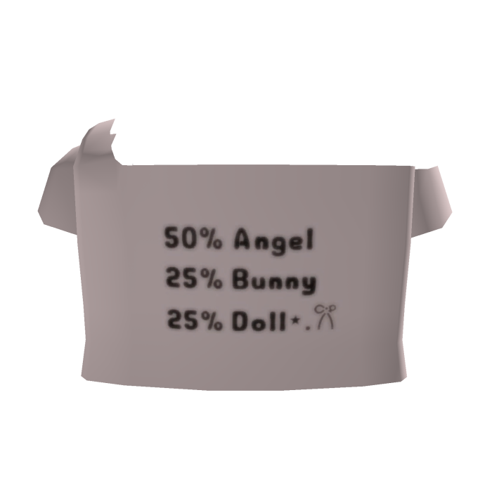 50% angel 25% bunny t-shirt