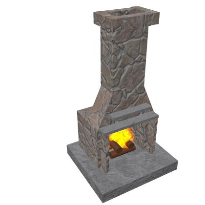 Lit fire place