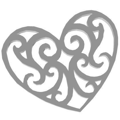 (ᴗ_ ᴗ。) white heart lover charm symbol in mouth Roblox item