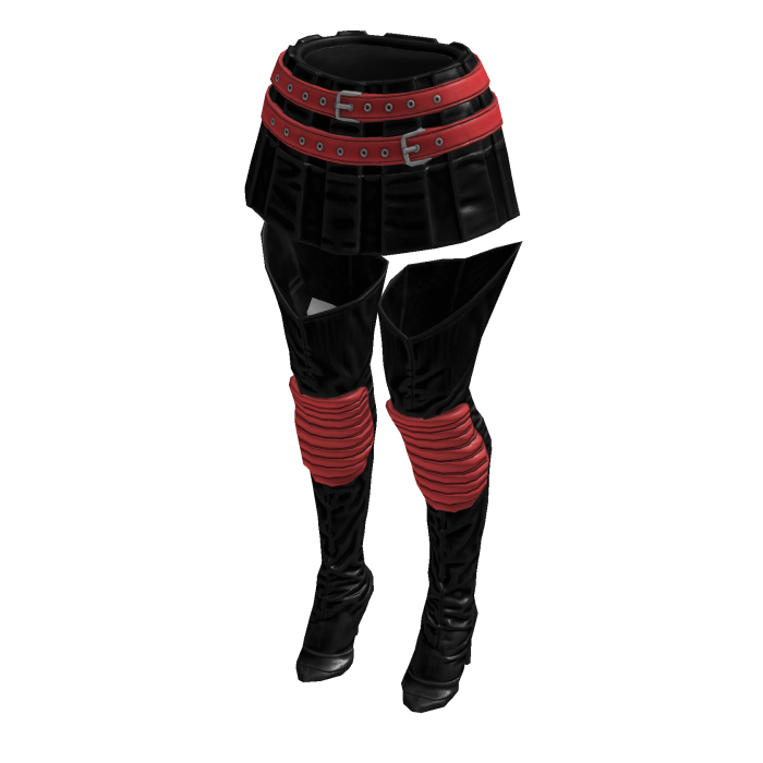 Fashionista Boot Chic Skirt (Black Red)