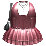 Y2K Halter Corset Dress Set - Dusty Berry
