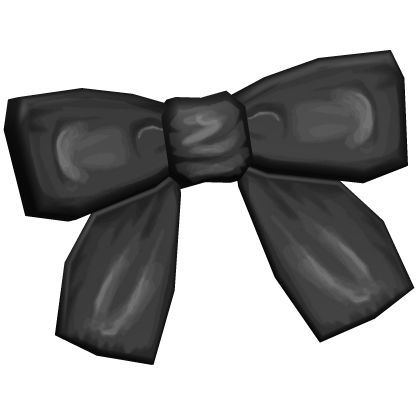 ꒰ Kawaii Soft Pastel Hair Bow in Black ꒱ Roblox item