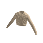 Crop Top Sweater - Beige