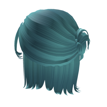 Blue Cheap Short Tied Back Hair  Roblox item