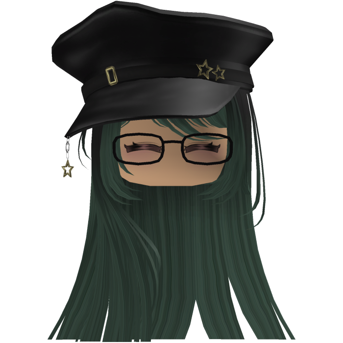 Cute emo y2k hair fluffy (black green) 