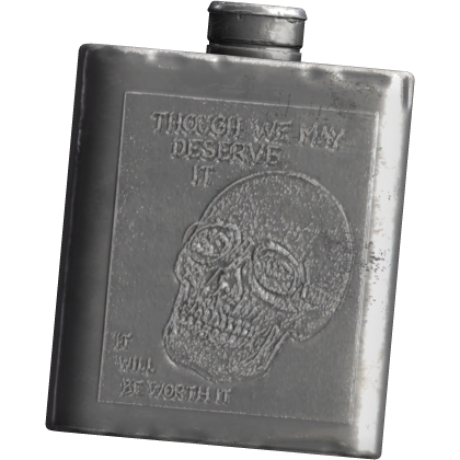 Silver Damaged Grunge Water Flask