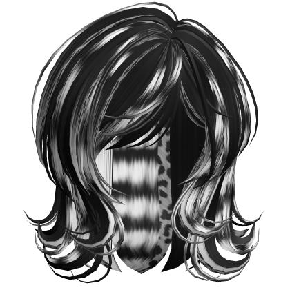 Scene 2000s Darling Wolfcut White Stripes Roblox item