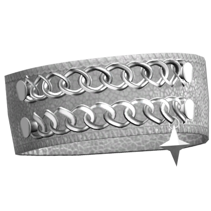 3.0 White Y2K Emo Arm Band Bracelet w Chains Star 