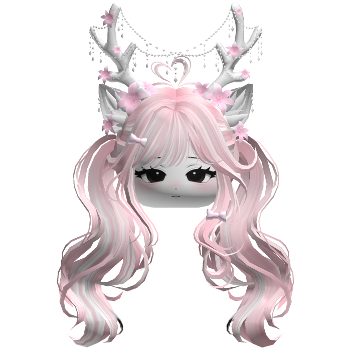 Ethereal Christmas Fairy Fawn Pigtails w/ Antlers