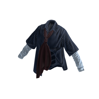 Summer Y2k Shirt w/ Scarf [Navy Blue] thumbnail