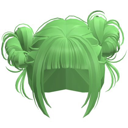 Cute Messy Space Buns (Green) Roblox item