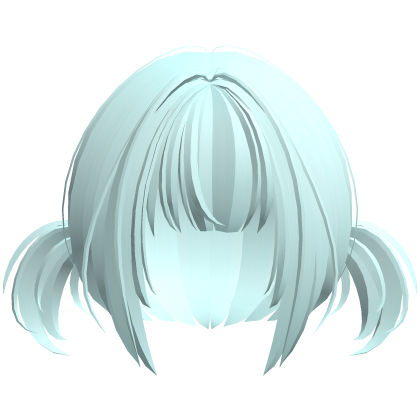 2000s moe anime wispy pigtails low teal