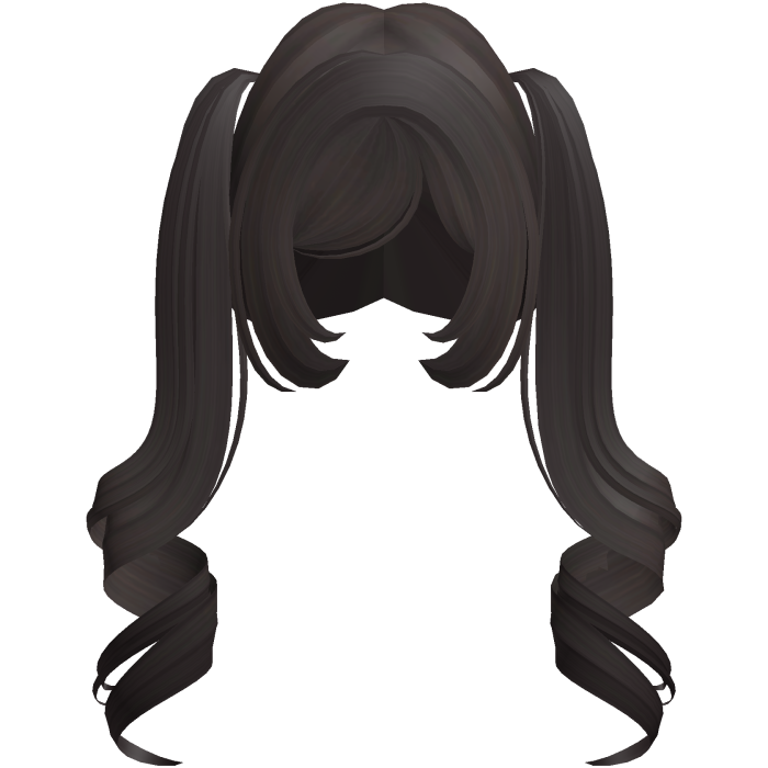 cute long loose curls in dark brown