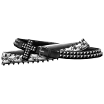 3.0 gothic emo studs layered black & white belts