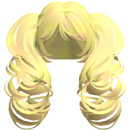 Dramatic Curls Twintails Hair in Light Blonde
