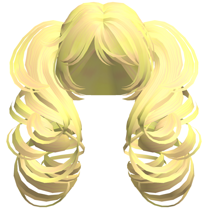 Dramatic Curls Twintails Hair in Light Blonde