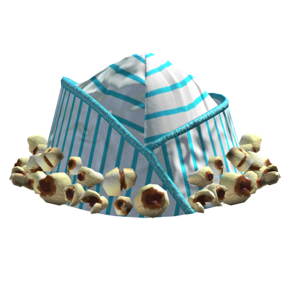 Teal stripe popcorn dixie cap