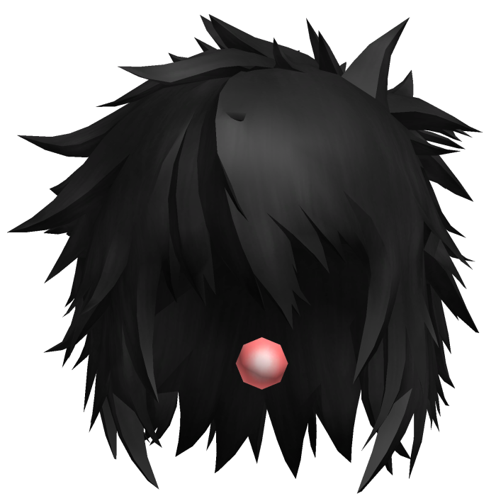 Black Spiky Clown Anime Hair w/ nose