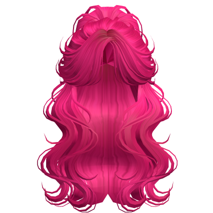 Crimped Wavy Empress Ponytail Hot Pink