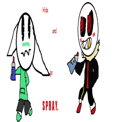 Hide and go SPRAY me (batty) and phillip (fell) Roblox decal