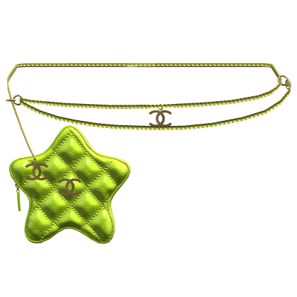 Lime Green Cstar Quilted Waist Bag Gold Roblox item