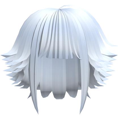 kawaii messy bob hair with tufts in blue