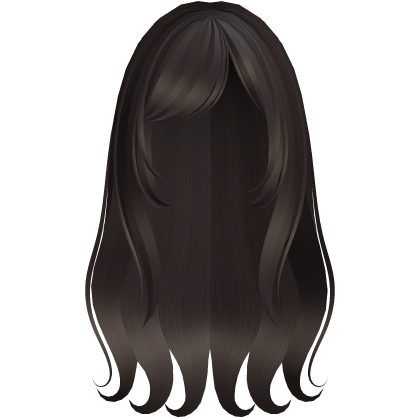 dark brown wispy wavy moe anime long hair Roblox item