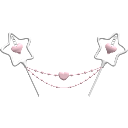 White w pink Diwali Sparkler Heart Boppers (Addon)