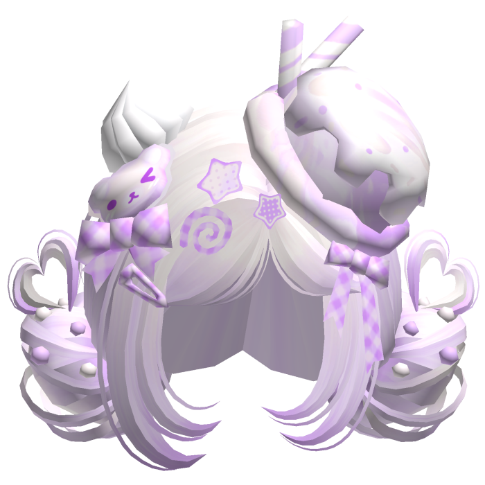 ♡ Ice Cream Girly Buns (Pastel Purple)