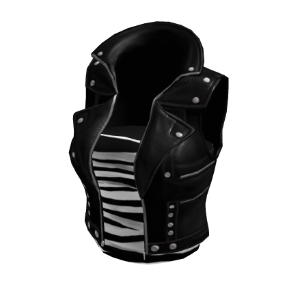 ✧♡✧ Black Zebra Cat Paw Punk Vest