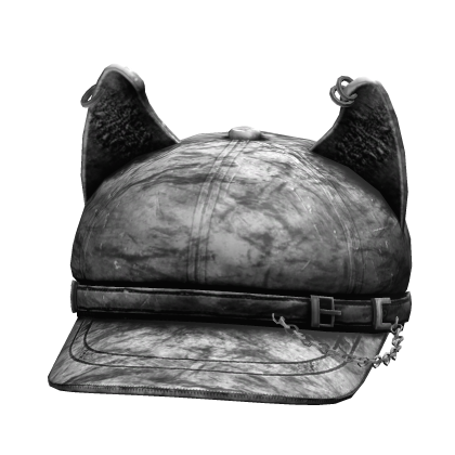 White Grunge Pierced Emo Hat with Ears