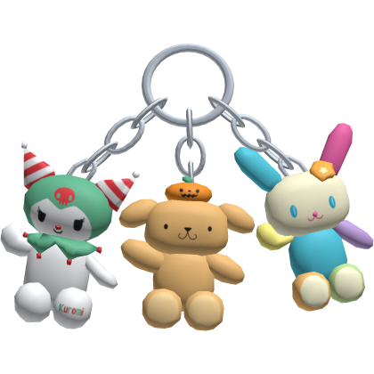 Cute Kitty Pompompurin Kuromi Keychain