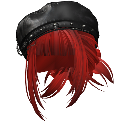 Messy Half up Spiked Barret Red Hair Roblox item