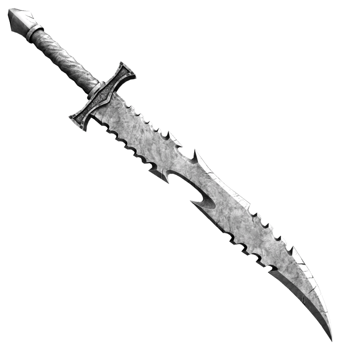 Silver Medieval Knight Sword (Left)