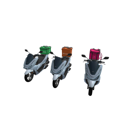 Motorcycles with food bags (PH)